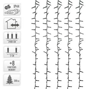 Christbaumschmuck LED Lichterkette 24m 19 x 19 x 2400 cm