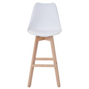 Tabouret de bar Malmö T501 (lot de 2) Blanc - Cuir synthétique - 46 x 110 x 54 cm