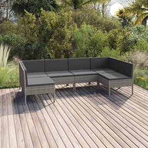 Garten-Sofagarnitur (6-teilig) 3094590 69 x 69 x 69 cm - Metall - Rattan