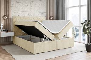 Boxspringbett LEPARO Beige - Breite: 120 cm - H3