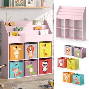 Bücherregalset Luigi bunt Pink - Holzwerkstoff - 107 x 114 x 31 cm