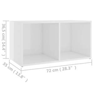 TV-Schrank 3009516 Hochglanz Weiß - Breite: 72 cm