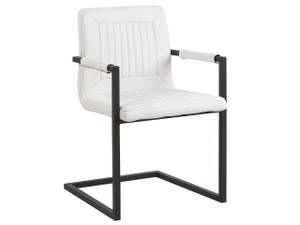 Chaise de conférence BRANDOL Noir - Blanc crème - Blanc