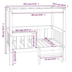 Hundebett 3016323-2 Dunkelbraun - 96 x 90 x 74 cm