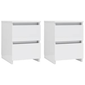 Table de chevet 299420-1 (lot de 2) Blanc brillant - Nombre de pièces dans le lot : 2