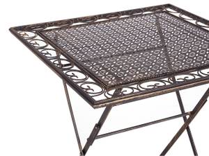 Bistro Set BORMIO 3-tlg Schwarz - Gold - Metall - 70 x 74 x 70 cm