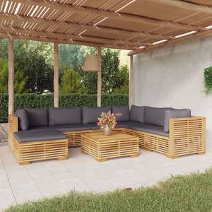 Garten-Lounge-Set 3028565-18 (8-teilig) Dunkelgrau - Grau