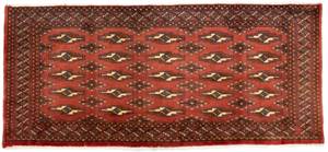 Turkaman - 130x60cm Rot - Naturfaser - 60 x 1 x 130 cm