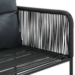 Garten-Essgruppe (5-teilig) 3004875-1 Schwarz - Rattan - 80 x 74 x 80 cm