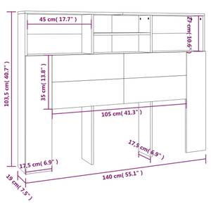 Kopfteil-Schrank 3013699 Dunkelbraun