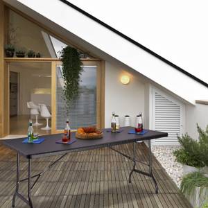 Table de jardin pliable BASTIAN Noir