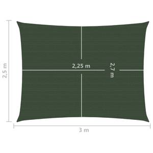 Voiles d'ombrage 3016419-8 Vert foncé - 300 x 250 cm