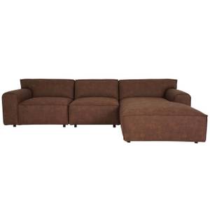 Ecksofa J59 Ottomane rechts Braun