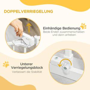 Türschutzgitter D06-123 Weiß - Metall - 4 x 92 x 80 cm