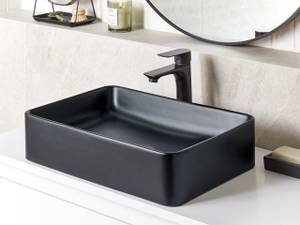 Waschbecken CHIVANA Schwarz - Keramik - 51 x 11 x 34 cm