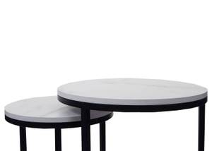 Lot de 2 tables d'appoint K46 Noir - Blanc