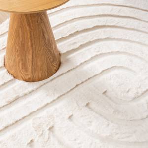 Hochflor Teppich R Carvy Curves Creme - 80 x 80 cm