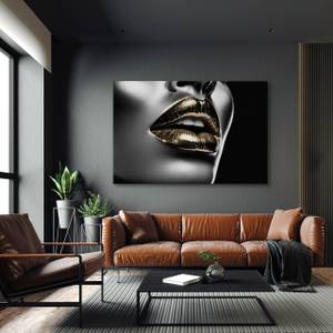 Leinwandbild Abstrakte LIPPEN Gesicht 3D 120 x 80 x 80 cm