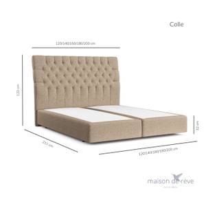 Boxspringbett Colle Bronze - Breite: 200 cm