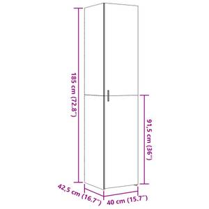 Highboard DE9542 Weiß - Holzwerkstoff - 43 x 185 x 40 cm