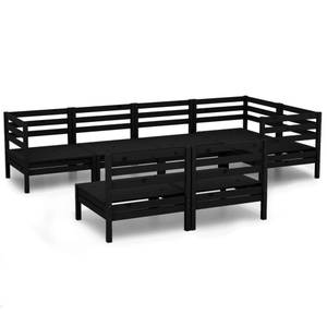 Garten-Lounge-Set Schwarz - Massivholz - Holzart/Dekor - 64 x 63 x 64 cm