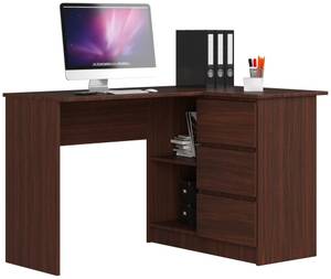 Bureau d'angle B16 droit CLP Imitation wengé