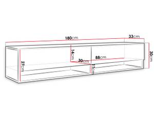 TV-Lowboard A180 Grau