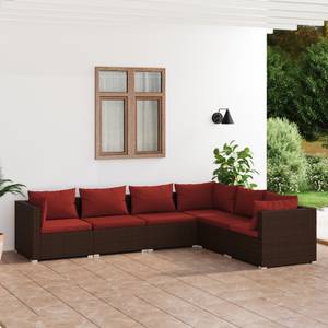 Garten-Lounge-Set (6-teilig) 3013632-18 Braun - Rot - Rotbraun - Höhe: 61 cm