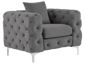 Fauteuil  EDWINA Gris - Textile - 91 x 76 x 106 cm