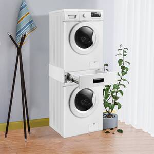 Kit de Superposition pour Lave-Linge Blanc - Métal - 60 x 15 x 54 cm