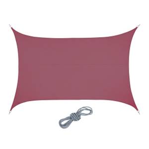 Voile d'ombrage rectangle bordeaux 400 x 600 cm