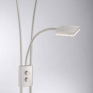 LED Deckenfluter HELIA Silber - Metall - 57 x 198 x 57 cm