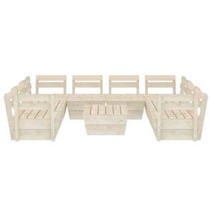 Salon de jardin en palette modulable Beige - Bois massif - Bois/Imitation - 60 x 30 x 60 cm