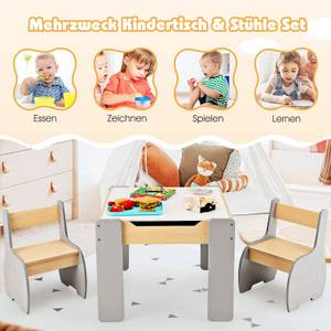 3tlg. Kindersitzgruppe aus Holz Grau