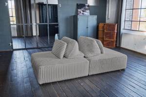 Modulsofa WIOLO SOFT 2 Module 2 Kissen Grau