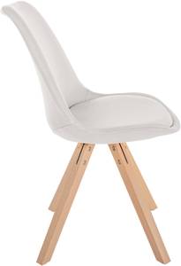 Chaise de salle à manger Sofia Lot de 4 Blanc crème