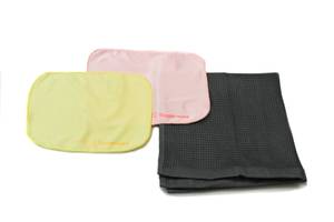 TUPPERWARE FaserPro Set + GLASTUCH Pink - Gelb - Textil