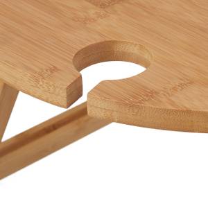 Mini-table portative ronde en bambou Marron - Bambou - 39 x 22 x 39 cm