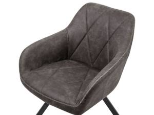 Chaise de salle à manger MONEE Noir - Gris foncé - Gris