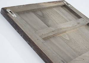 Planche murale Coffee shabby Marron - Bois/Imitation - En partie en bois massif - 31 x 41 x 2 cm