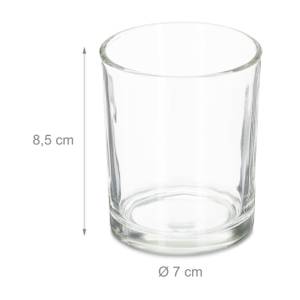 Teelichtgläser transparent im 12er Set Glas - 7 x 9 x 7 cm