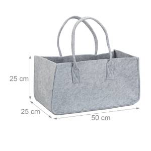 8 x Kaminholztasche aus Filz grau Grau