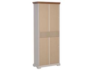 Bibliothèque KINGSTON Beige - Marron - Blanc - Bois manufacturé - 70 x 179 x 34 cm