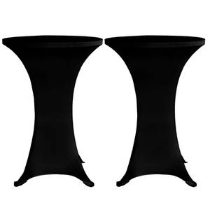 Housse de table (lot de 4) 299448-2 Noir - 60 x 60 cm