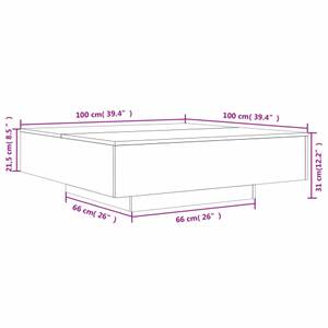 Couchtisch 3008686-2 Beton Dekor - 100 x 100 cm