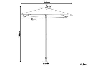 Parasol droit FLAMENCO Gris foncé - Gris