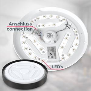 LED Deckenleuchte Schwarz - Durchmesser Lampenschirm: 28 cm