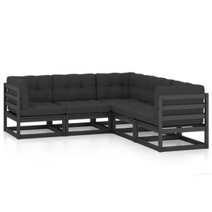 Gartenmöbel-Set (5-teilig) 3009917 Schwarz - Massivholz - Holzart/Dekor - 70 x 67 x 70 cm