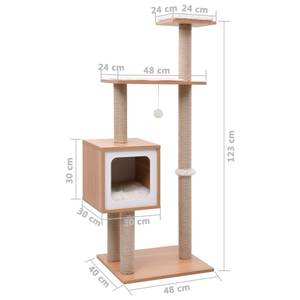 Kratzbaum 170919 Braun - Holzwerkstoff - 40 x 123 x 48 cm