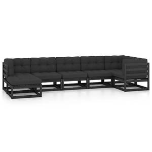 Garten-Lounge-Set (7-teilig) 3009811-2 Anthrazit - Schwarz